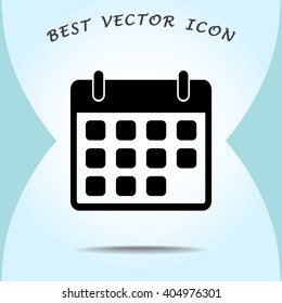 Calendar sign icon, vector illustration. Flat design style 