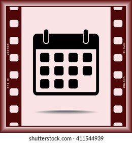 Calendar sign icon, vector illustration. Flat design style 