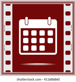 Calendar sign icon, vector illustration. Flat design style 