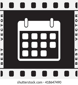 Calendar sign icon, vector illustration. Flat design style 