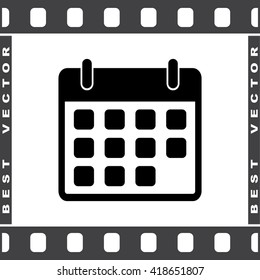 Calendar sign icon, vector illustration. Flat design style 