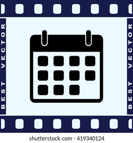 Calendar sign icon, vector illustration. Flat design style 