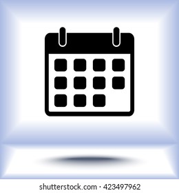 Calendar sign icon, vector illustration. Flat design style 