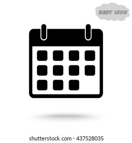 Calendar sign icon, vector illustration. Flat design style 