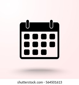Calendar sign icon, vector illustration. Flat design style 