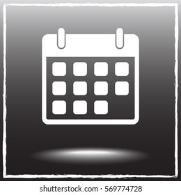 Calendar sign icon, vector illustration. Flat design style 