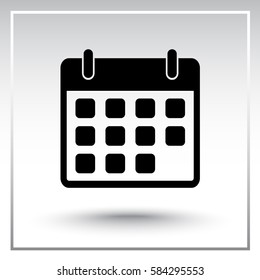 Calendar sign icon, vector illustration. Flat design style 