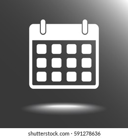 Calendar sign icon, vector illustration. Flat design style 