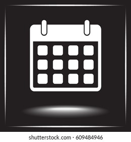 Calendar sign icon, vector illustration. Flat design style 
