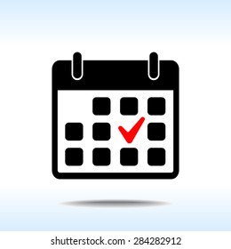 Calendar sign icons, vector illustration. Flat design style