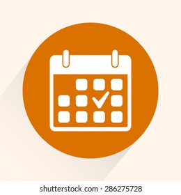 Calendar sign icons, vector illustration. Flat design style