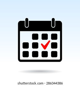 Calendar sign icons, vector illustration. Flat design style