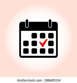 Calendar sign icons, vector illustration. Flat design style