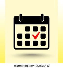 Calendar sign icons, vector illustration. Flat design style