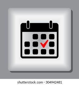 Calendar sign icons, vector illustration. Flat design style