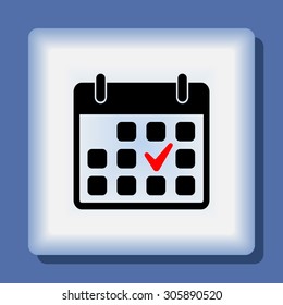 Calendar sign icons, vector illustration. Flat design style