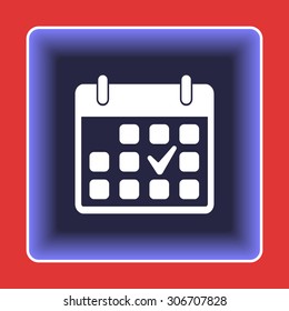 Calendar sign icons, vector illustration. Flat design style
