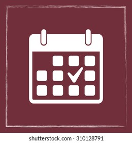 Calendar sign icons, vector illustration. Flat design style