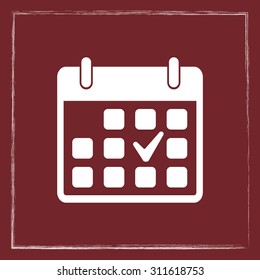 Calendar sign icons, vector illustration. Flat design style