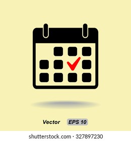 Calendar sign icons, vector illustration. Flat design style