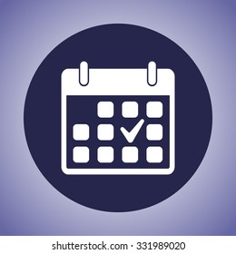 Calendar sign icons, vector illustration. Flat design style