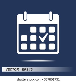 Calendar sign icons, vector illustration. Flat design style