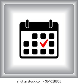 Calendar sign icons, vector illustration. Flat design style