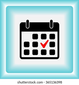 Calendar sign icons, vector illustration. Flat design style