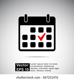 Calendar sign icons, vector illustration. Flat design style