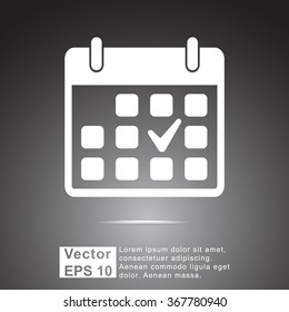 Calendar sign icons, vector illustration. Flat design style