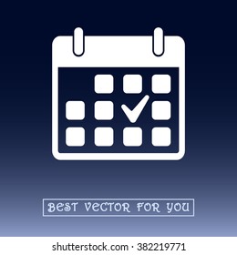 Calendar sign icons, vector illustration. Flat design style