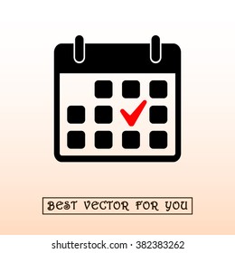 Calendar sign icons, vector illustration. Flat design style