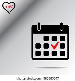 Calendar sign icons, vector illustration. Flat design style