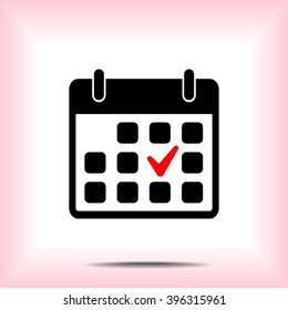 Calendar sign icons, vector illustration. Flat design style