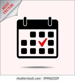 Calendar sign icons, vector illustration. Flat design style
