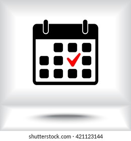 Calendar sign icons, vector illustration. Flat design style