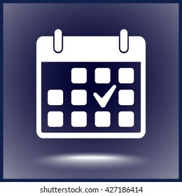 Calendar sign icons, vector illustration. Flat design style