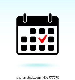 Calendar sign icons, vector illustration. Flat design style