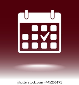 Calendar sign icons, vector illustration. Flat design style