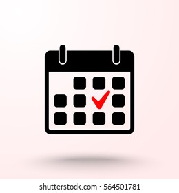 Calendar sign icons, vector illustration. Flat design style