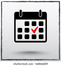 Calendar sign icons, vector illustration. Flat design style