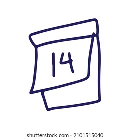 Calendar sign on valentine element design. vector illustration