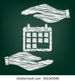 Calendar sign scrible effect 