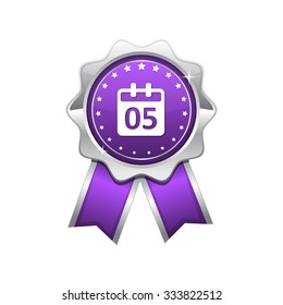Calendar Sign Violet Vector Icon Design