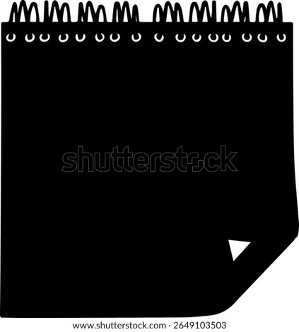 Calendar Silhouette Vector Date Reminder Icon in Black