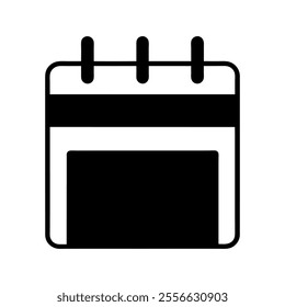 Calendar silhouette vector icon design