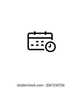 Calendar simple flat icon vector illustration
