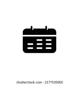 Calendar simple flat icon vector