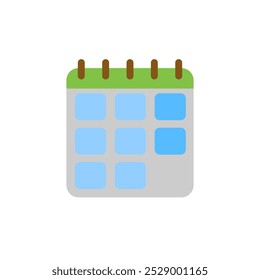 Calendar. Simple icon. Color vector flat illustration.