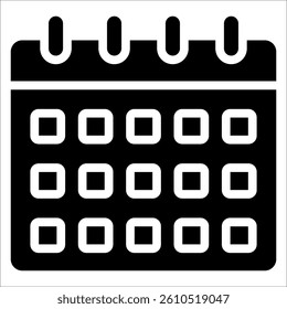 Calendar Simple Icon Vector Illustration Concept